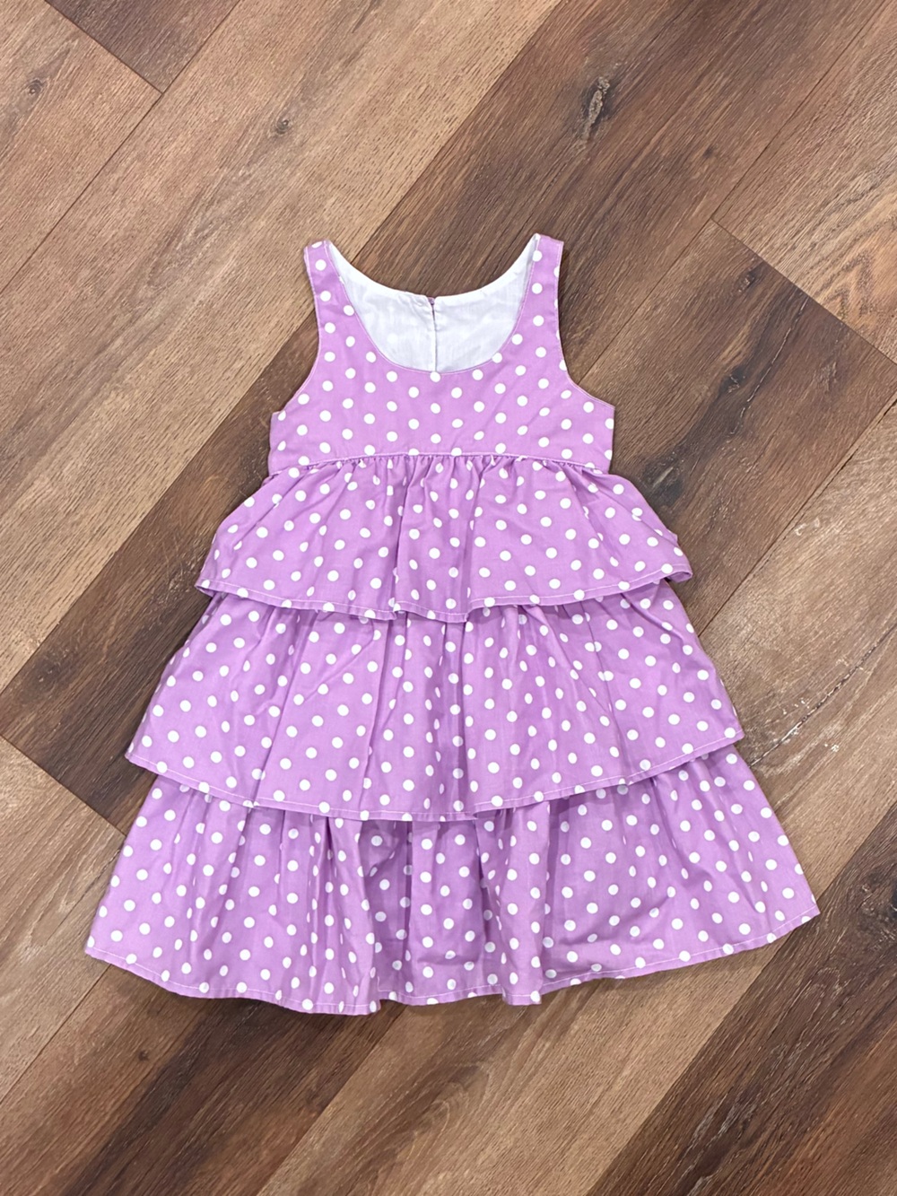 Kaelly’s Kids Purple Polka Dot Layered Summer Dress Outfit 2T